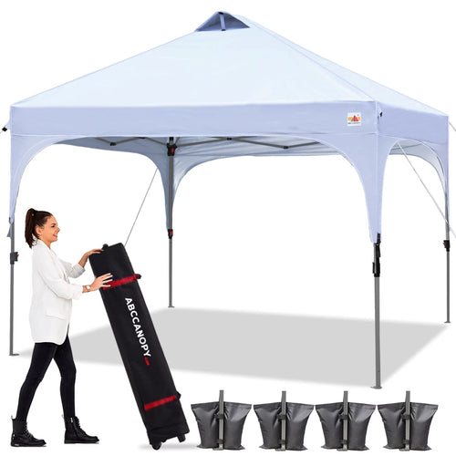10' x 10' White Outdoor Pop up Canopy Tent B129