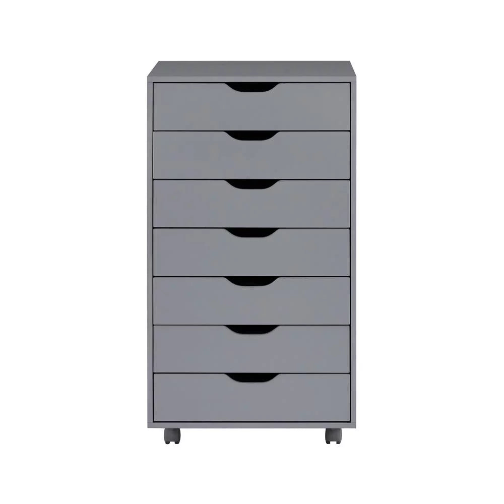 White 7 Drawer Dresser S689