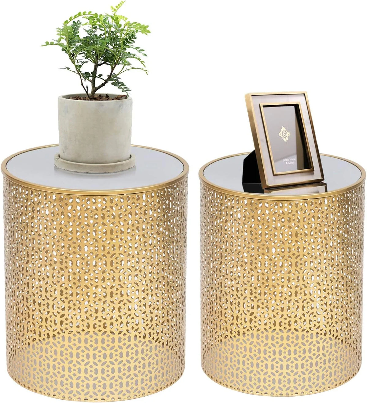 Round Nesting Accent Tables Set Of 2 O965