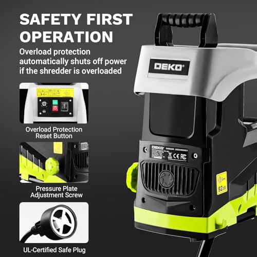 15-Amp Wood Chipper Shredder 2800W 1.77-Inch Leaf Mulcher with 50L Bag G9006
