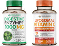 Digestive Enzymes 1000MG Prebiotics Probiotics Vitamin C Capsules G7742