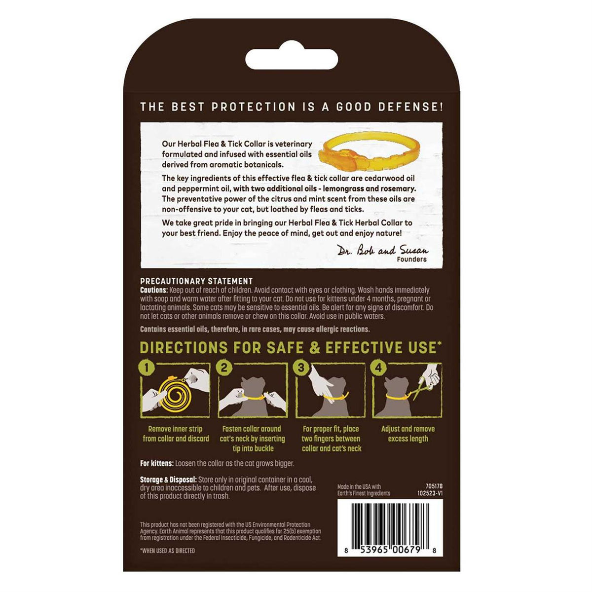 Herbal Flea & Tick Collar for Cats V653