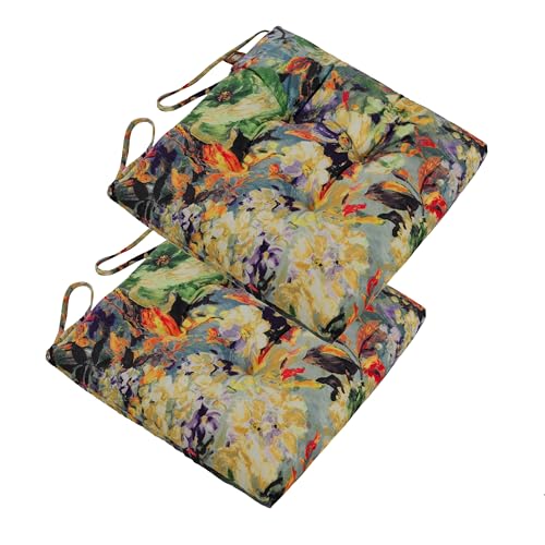 2-Pack Wicker Patio Seat Cushion Pad with Ties L427320