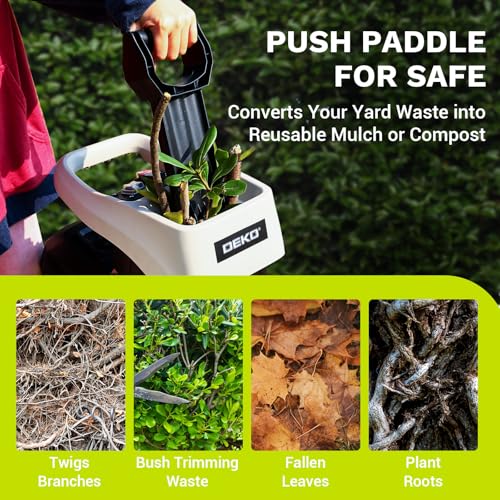 15-Amp Wood Chipper Shredder 2800W 1.77-Inch Leaf Mulcher with 50L Bag G9006