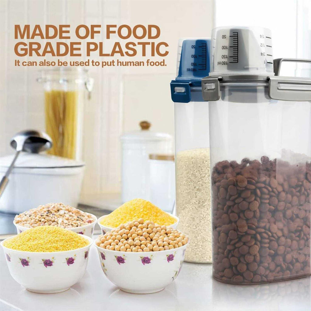 Airtight Pet Food Storage Container with Measuring Cup H815499