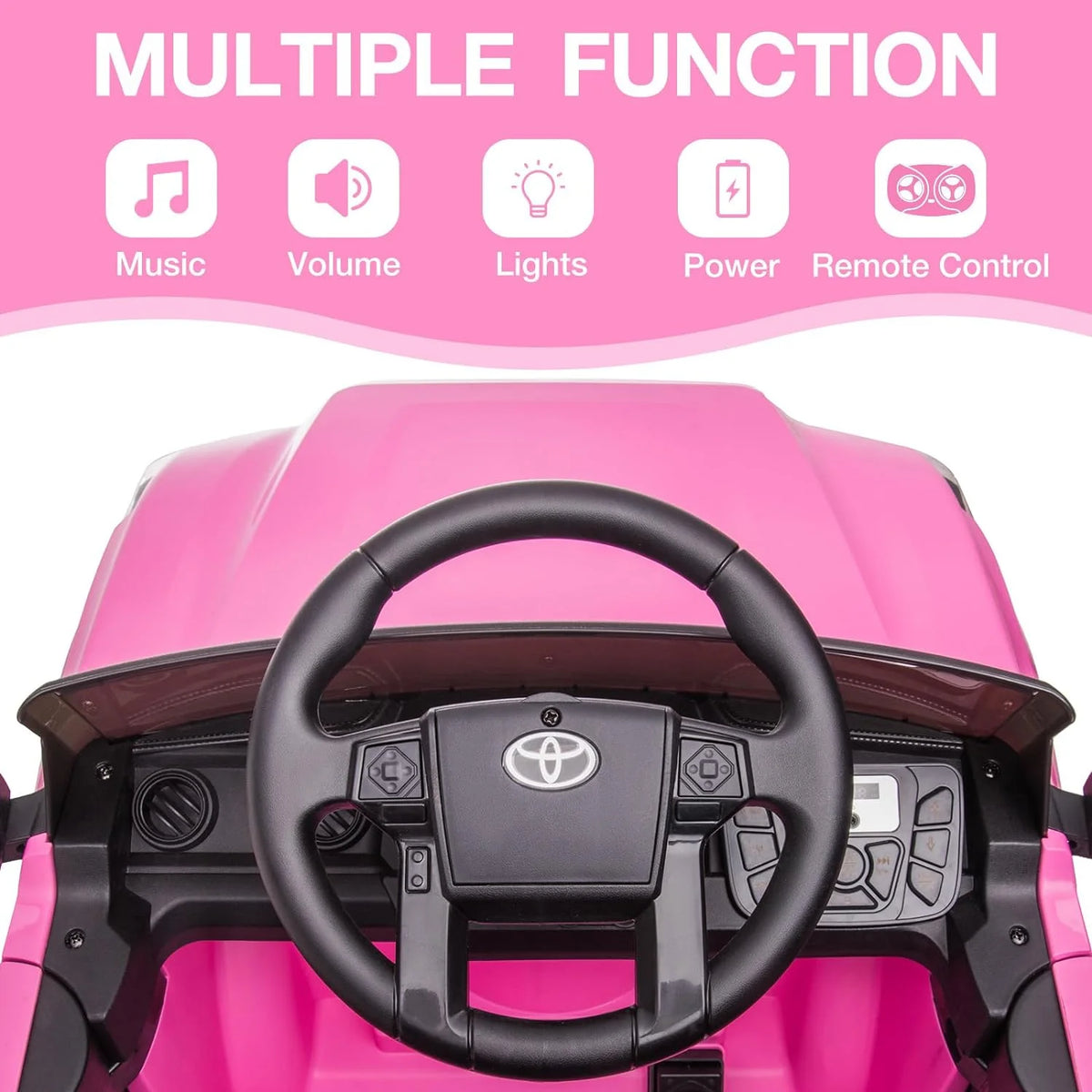 12V Battery Powered Electric Ride on Car Truck with Remote Control, Pink C7312
