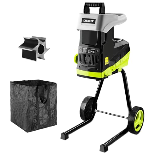 15-Amp Wood Chipper Shredder 2800W 1.77-Inch Leaf Mulcher with 50L Bag G9006