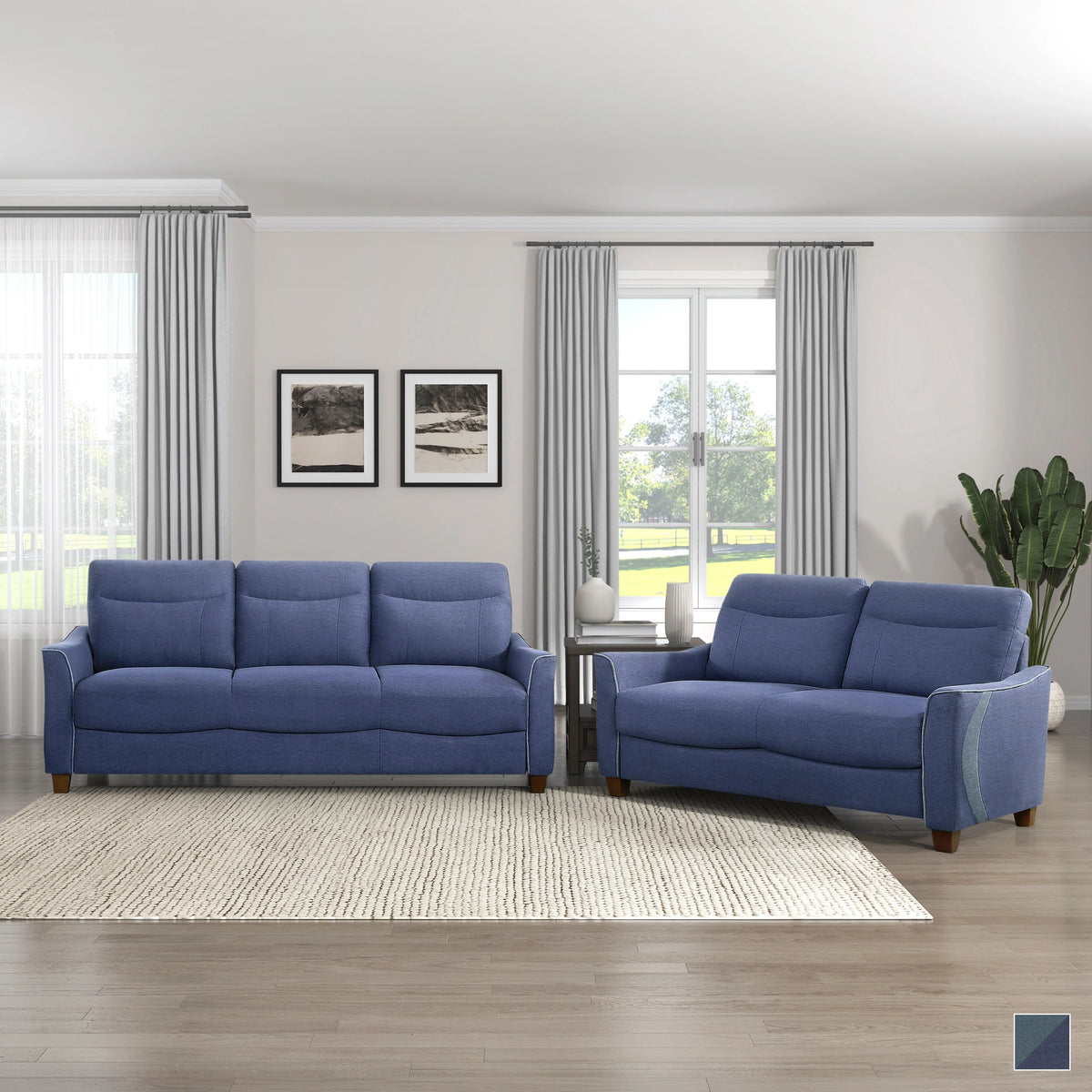 2-Piece Fabric Sofa Set Y483267
