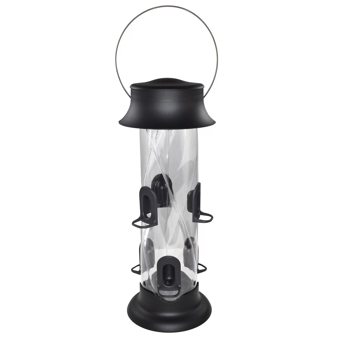 Black Recycled Resin Wild Bird Tube Feeder, 5 lb. Capacity M703