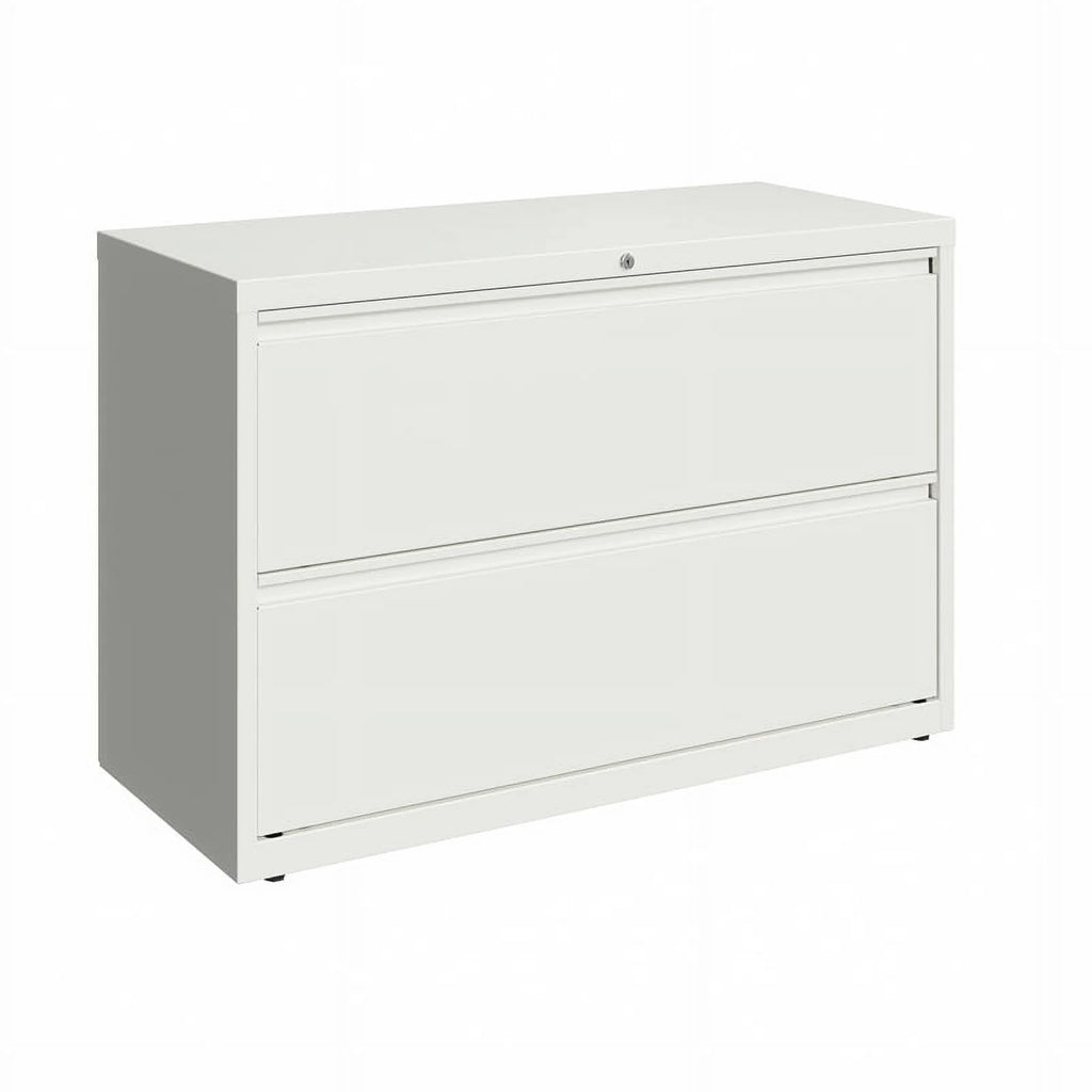 White 2-Drawer Metal Lateral File Cabinet K908885