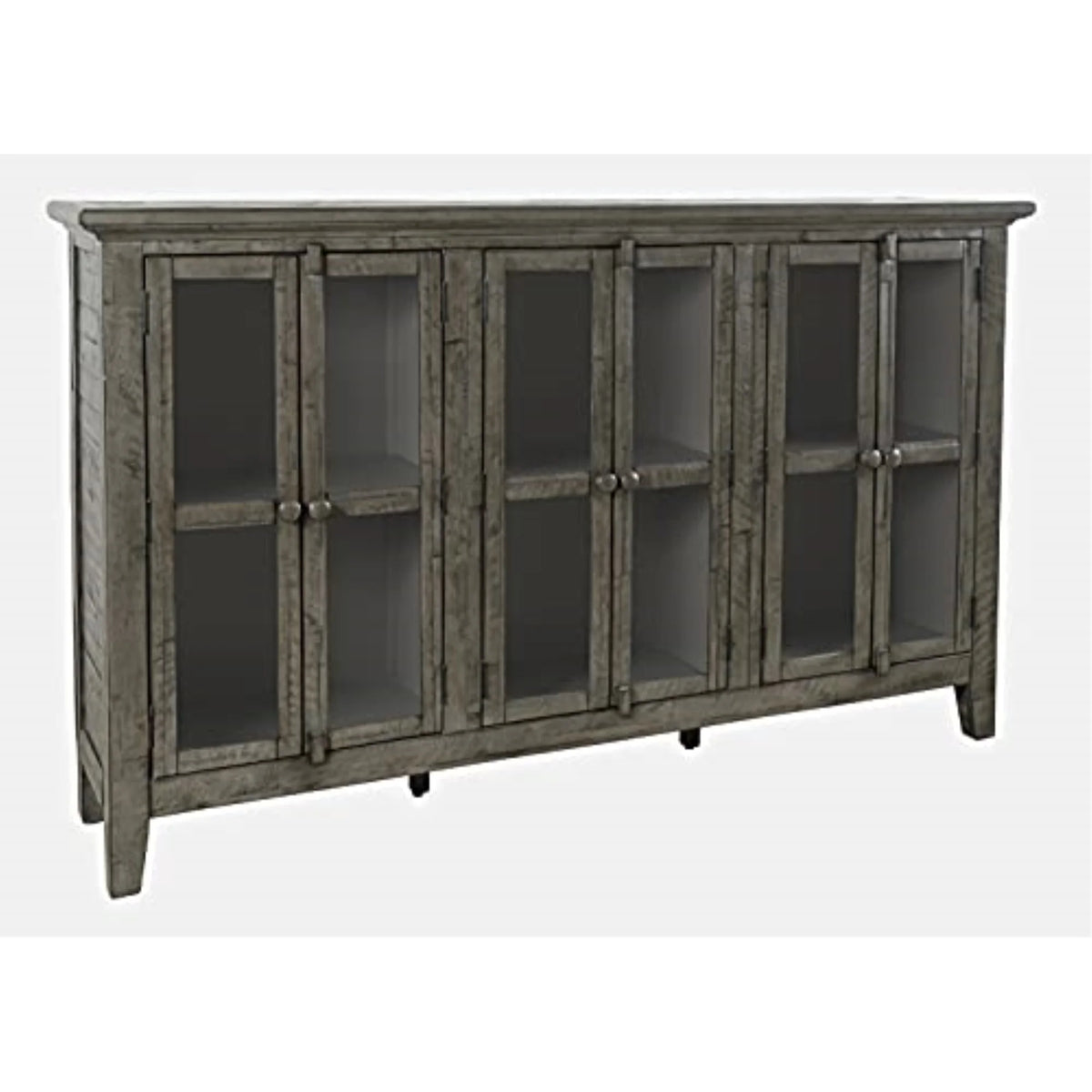 70" Distressed Acacia Six-Door Accent Cabinet N513698