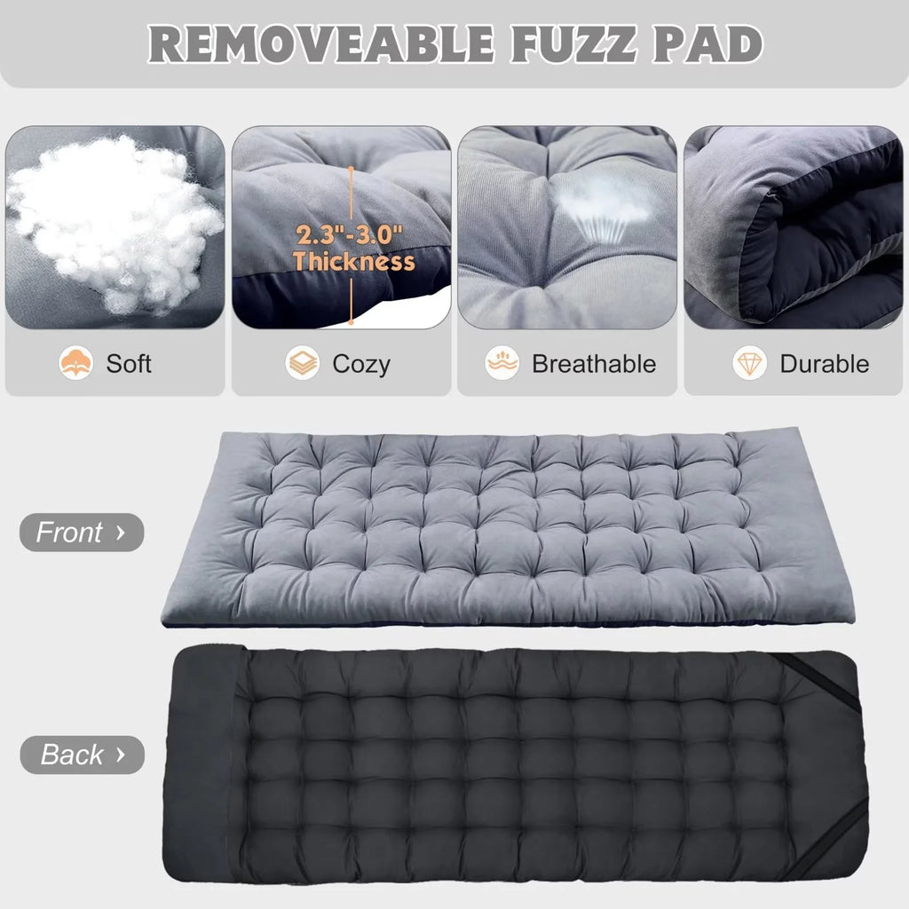 2 Pack Oversized Portable Folding Bed with Mattress and Carry Bag T881926