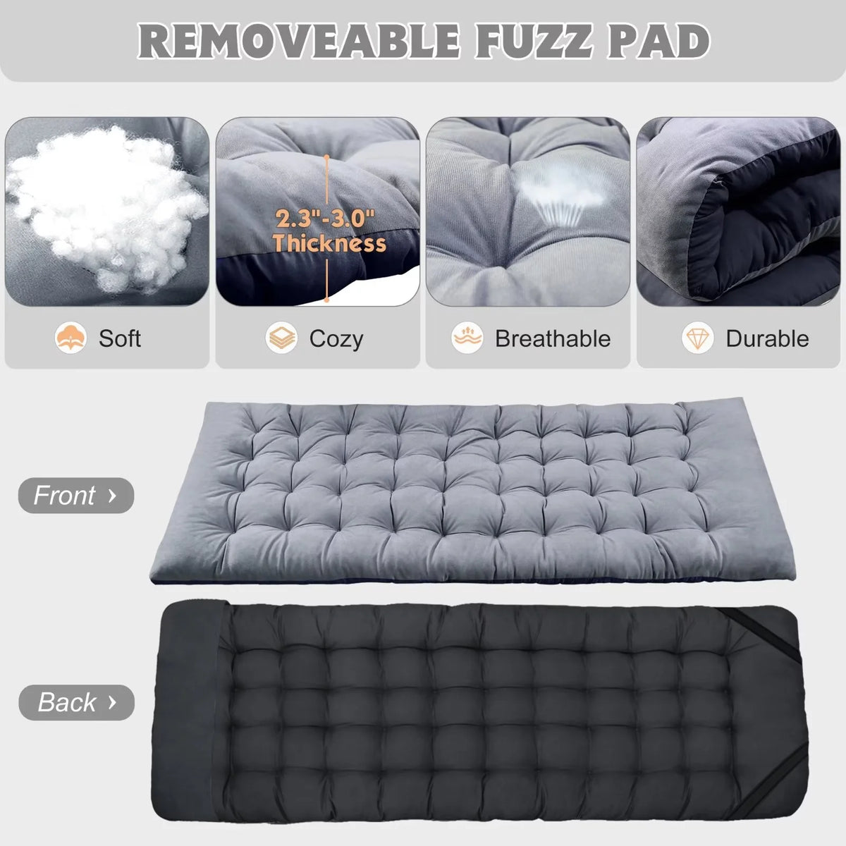 2 Pack Oversized Portable Folding Bed with Mattress and Carry Bag T881926