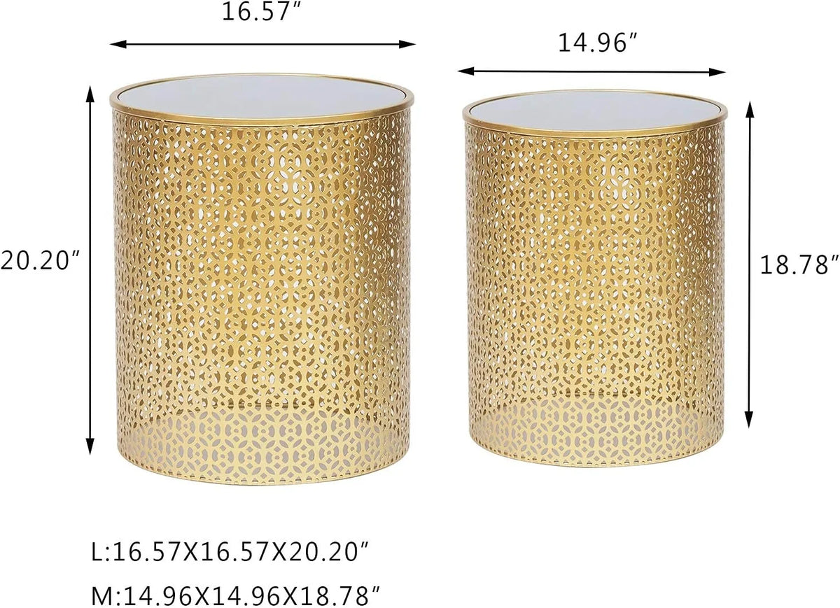 Round Nesting Accent Tables Set Of 2 O965