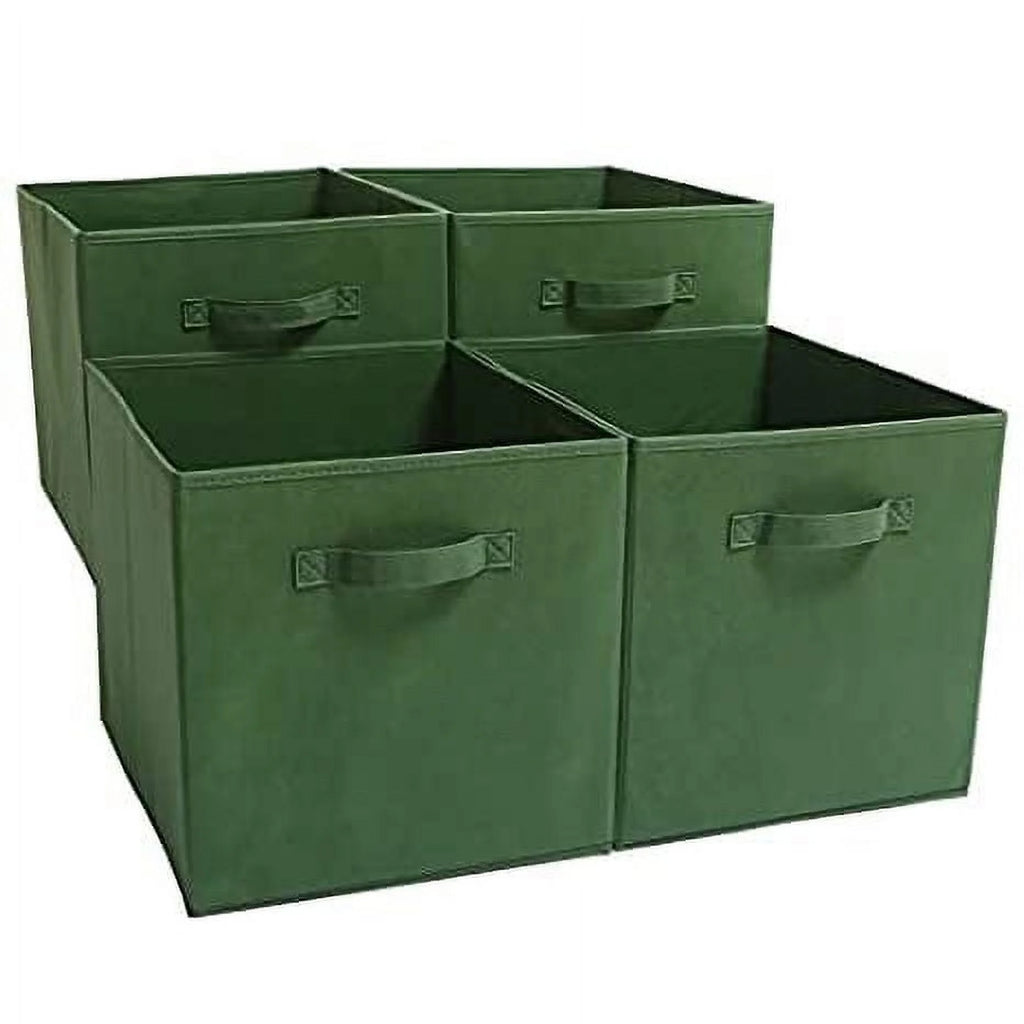 Set of 4 Foldable Fabric Storage Baskets O112635