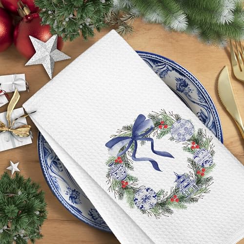Chinoiserie Christmas Kitchen Towels Set of 4 T18726