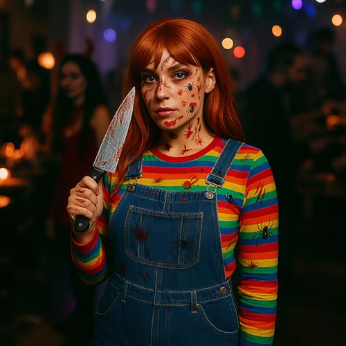 10 Pcs Halloween Costume Accessories Rainbow Long Sleeve Overalls E1846