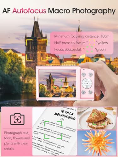 4K 48MP Compact Point and Shoot Digital Camera with 32GB Card W2530