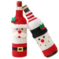 2pcs Christmas Sweater Wine Bottle Cover F4239