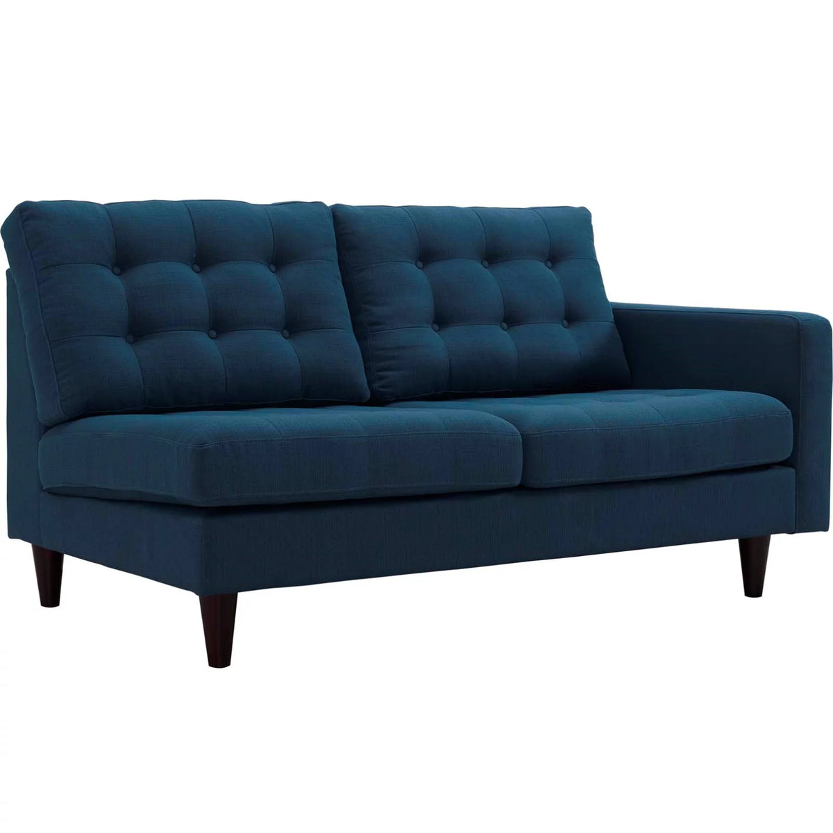 Navy Blue Fabric Loveseat Sofa P265
