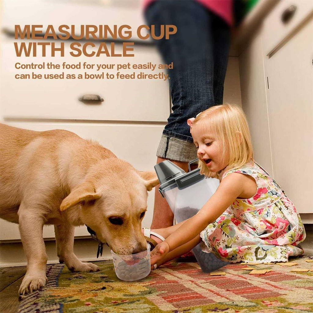Airtight Pet Food Storage Container with Measuring Cup H815499
