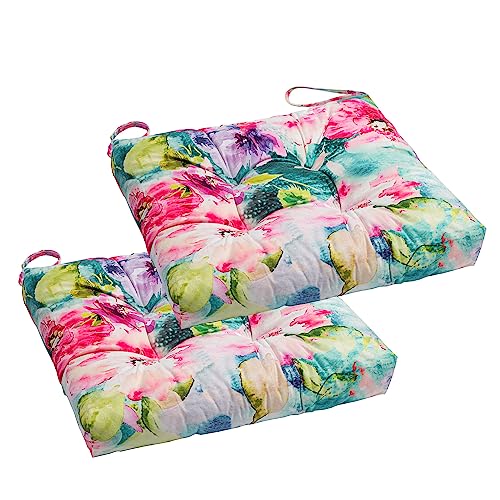 2-Pack Wicker Patio Seat Cushion Pad with Ties L427320