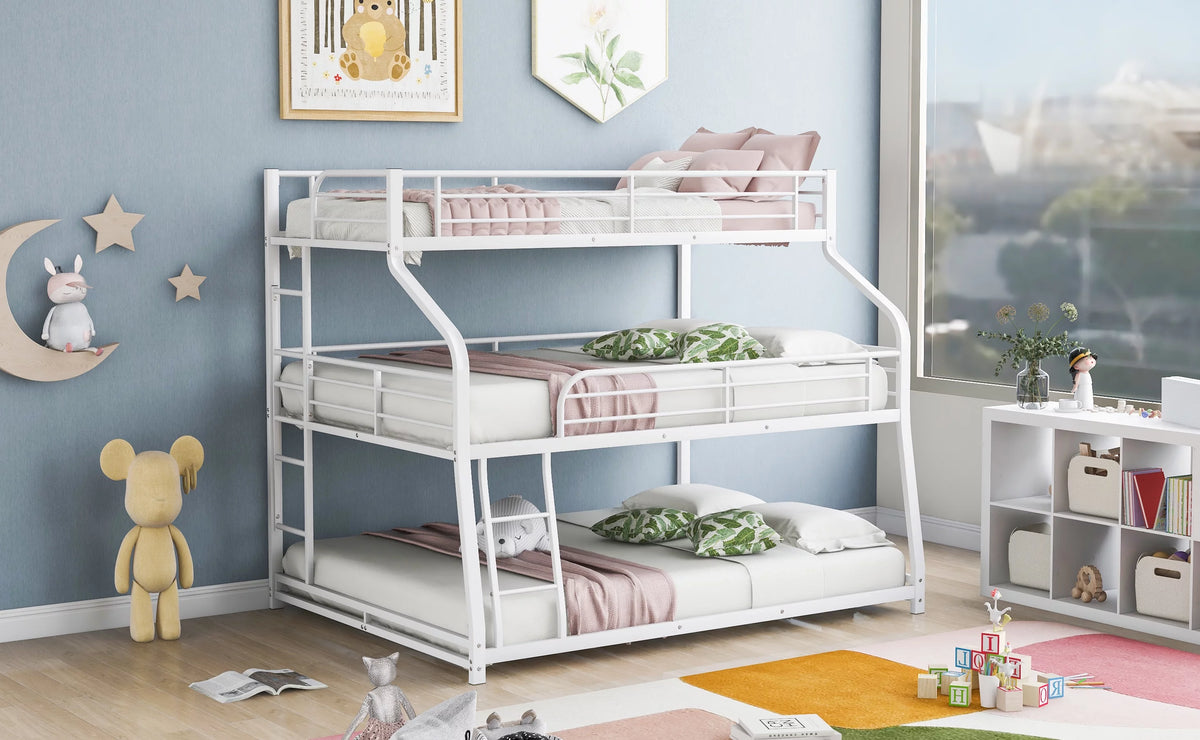 White Triple Bunk Bed H93878