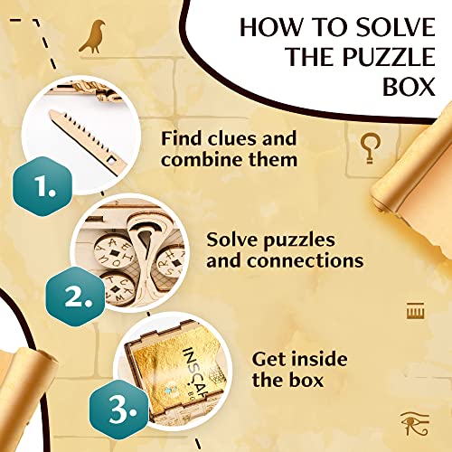 Wooden Puzzle Box with Hidden Compartments X13193