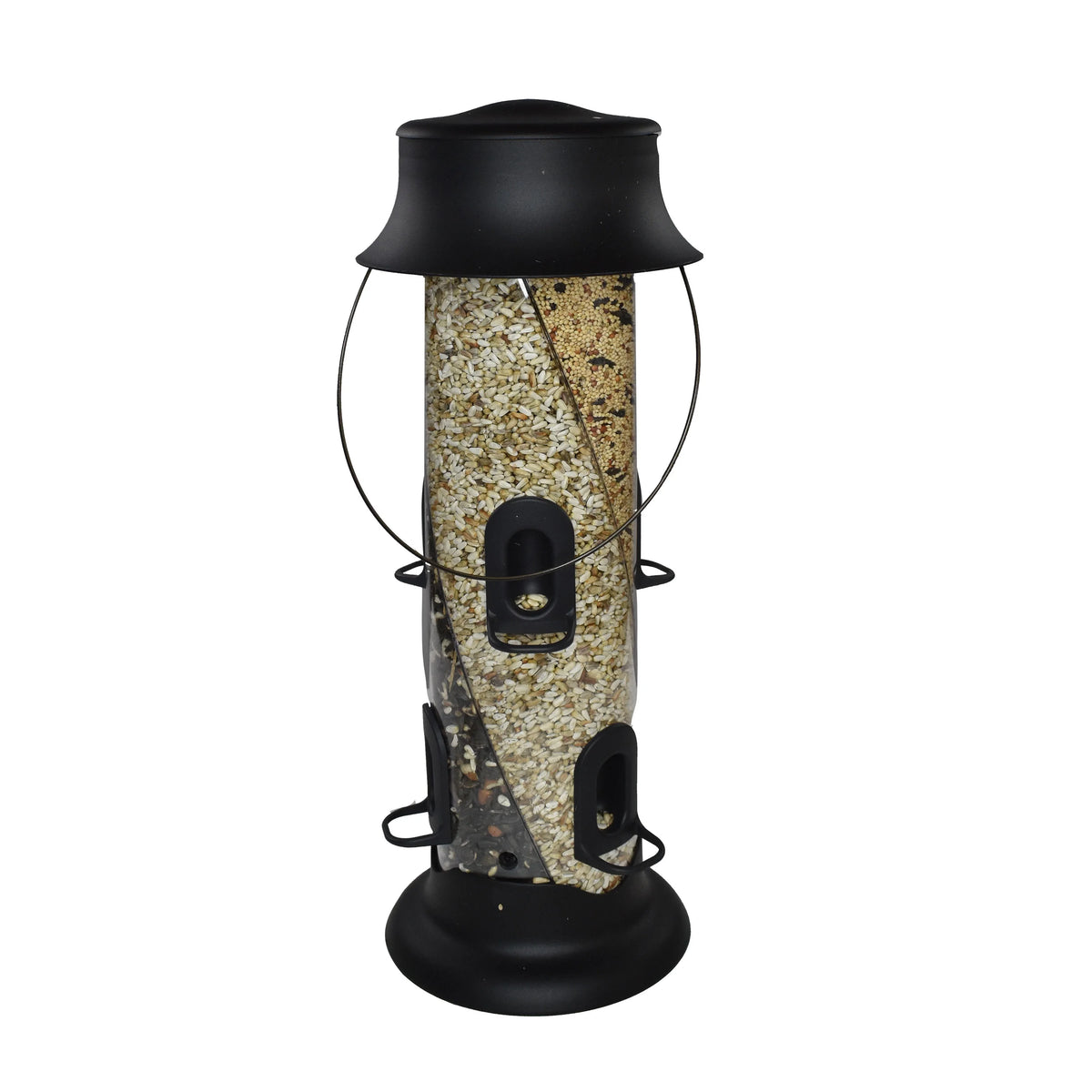 Black Recycled Resin Wild Bird Tube Feeder, 5 lb. Capacity M703