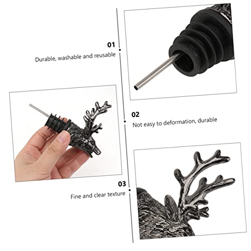 Deer Head Wine Pourer and Stopper Stainless Steel Y73205