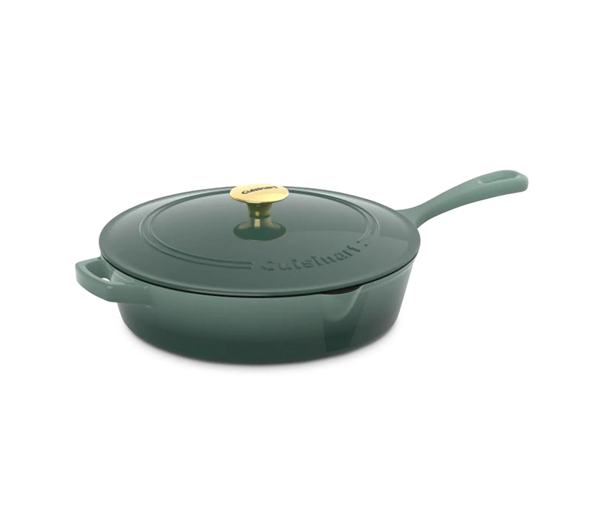 Enameled Cast Iron 12-Inch Chicken Fryer with Cover F729