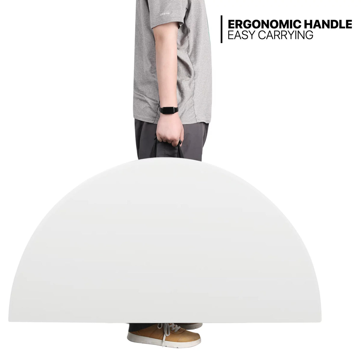 4Ft White Plastic Foldable Table Set of 5 B80418