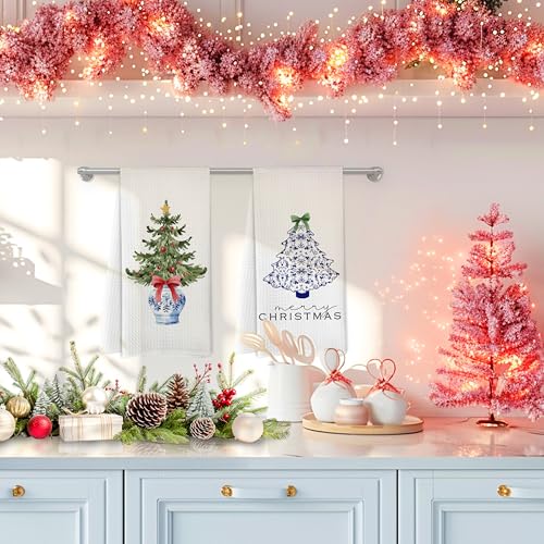 Chinoiserie Christmas Kitchen Towels Set of 4 T18726