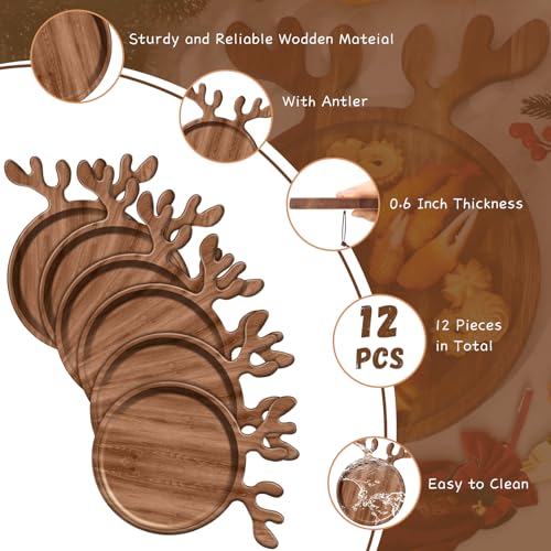 6 Pcs Acacia Wood Cutting Board Serving Trays V9313