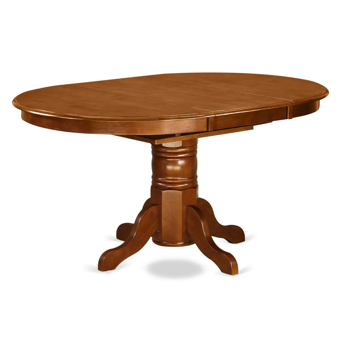 5 Piece Pedestal Oval Dining Table Set with Microfiber Seat Chairs N274